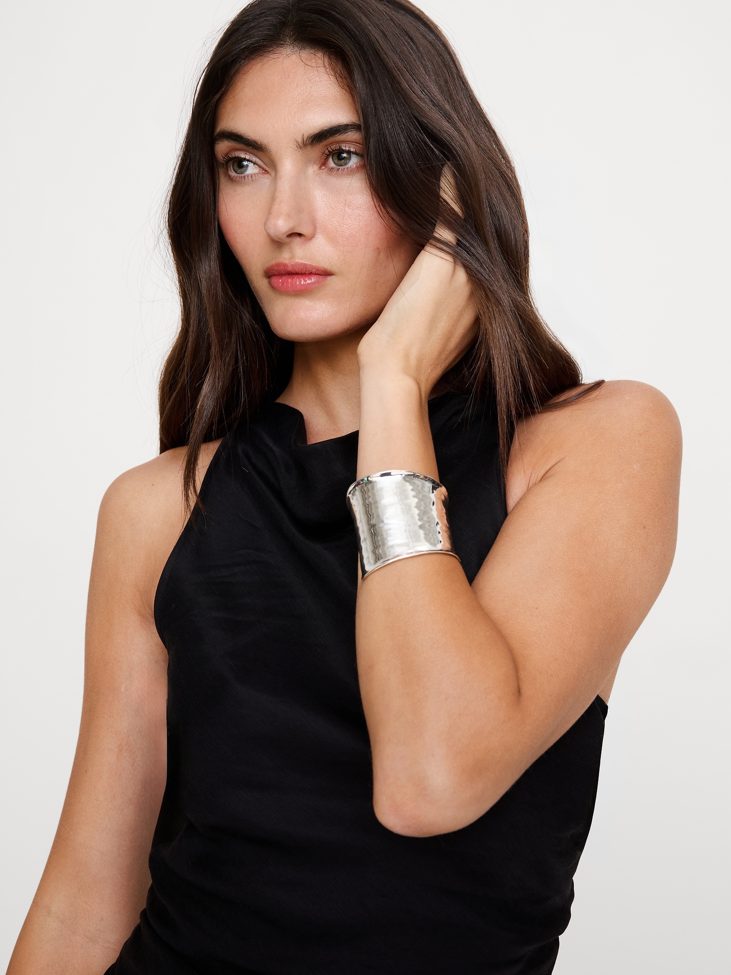 Image number 4 showing, Viscose-Linen Cowl-Neck Dress