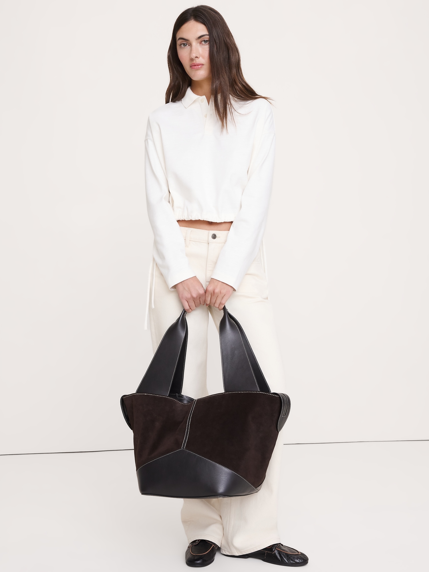 Image number 3 showing, Heavy Cotton Slub Cropped Polo