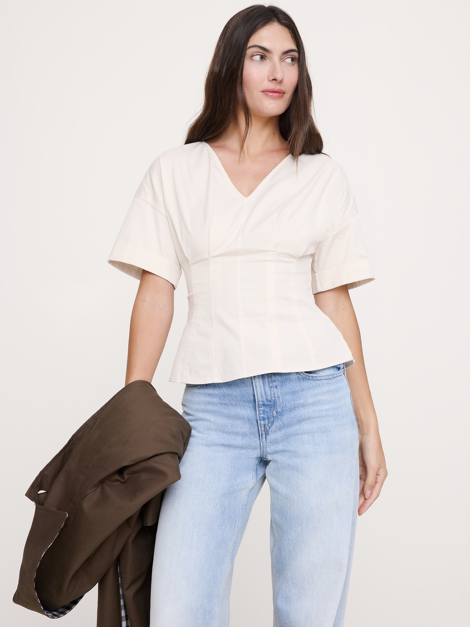 Soft Cotton Fitted Waist Top