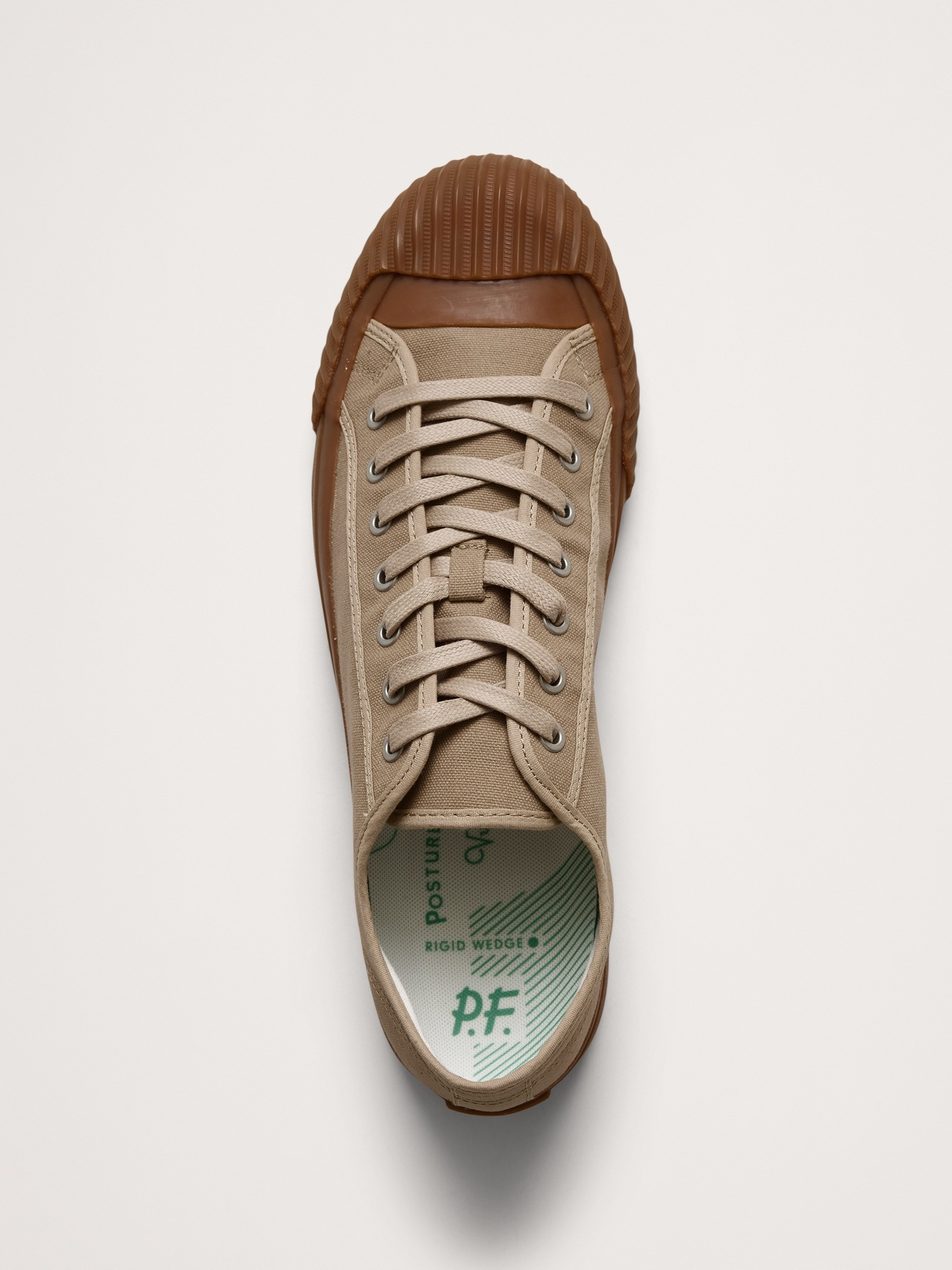 Мужские кроссовки P.F. Flyers Grounder Low-Top, цвет: Бежевый — фото 5