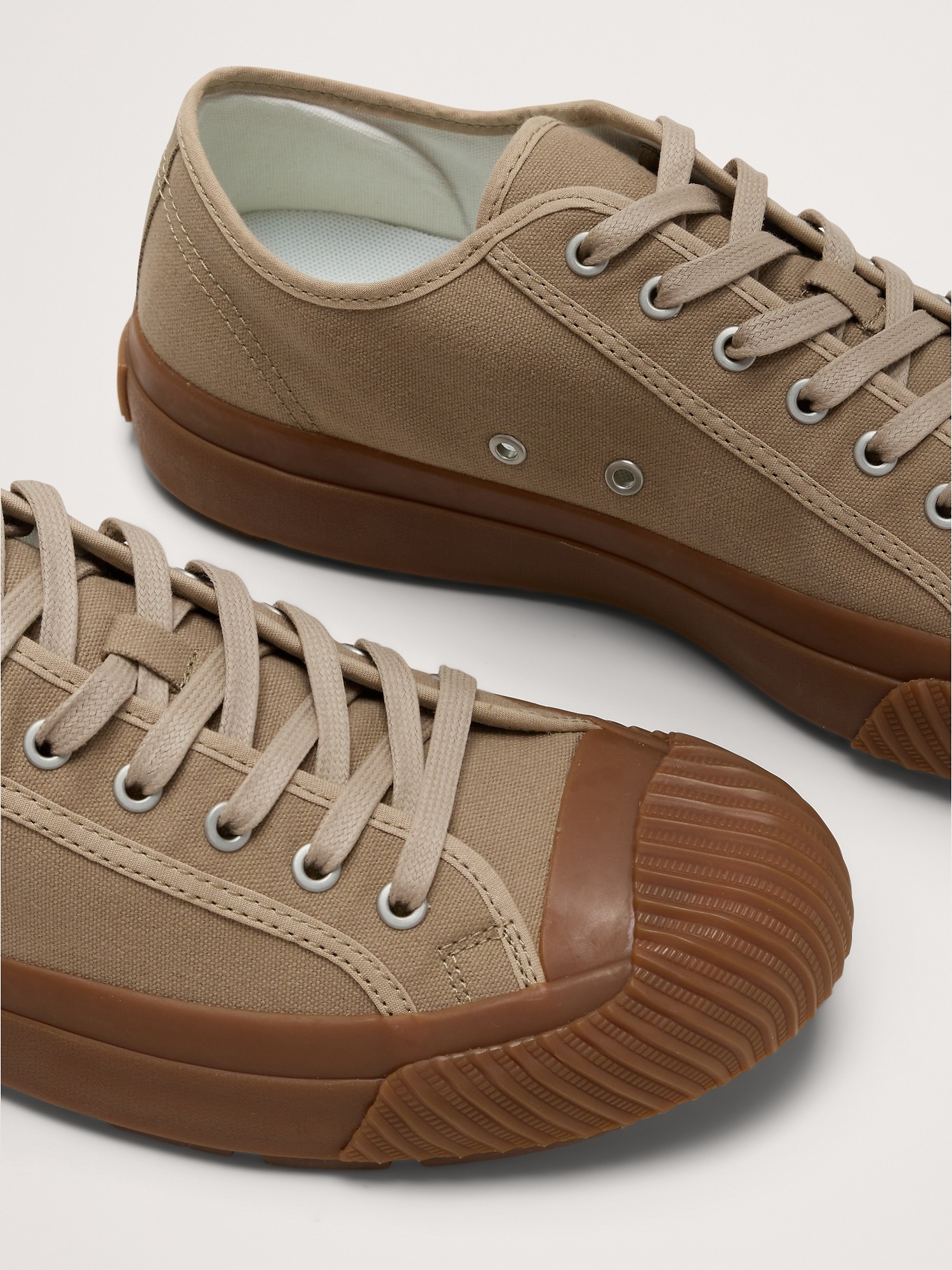 Мужские кроссовки P.F. Flyers Grounder Low-Top, цвет: Бежевый — фото 6