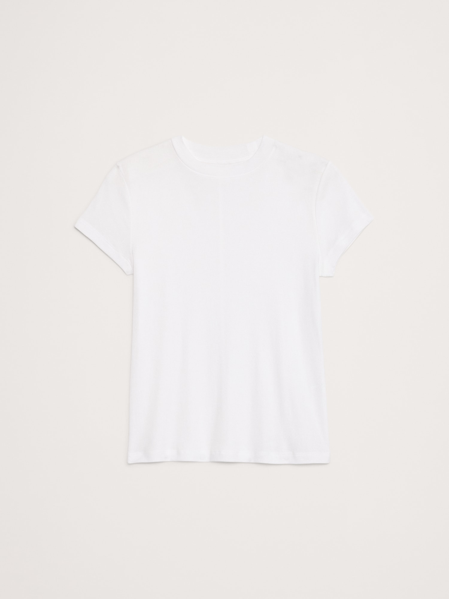 Image number 2 showing, Baby Rib Cotton Mock-Neck T-Shirt