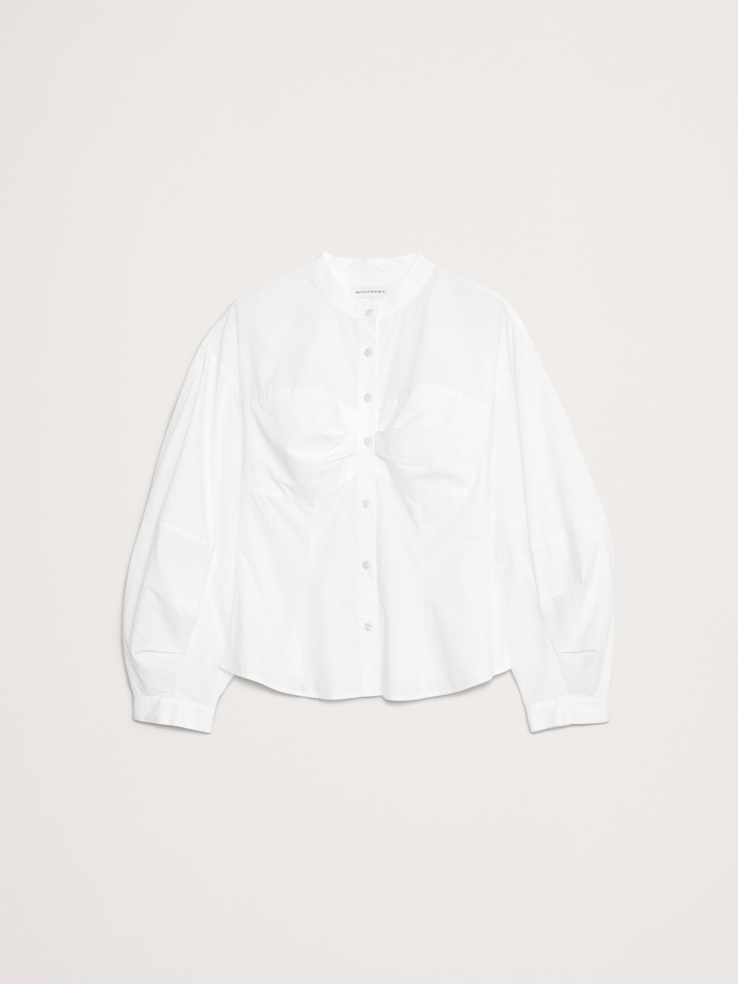 Image number 6 showing, Cotton Poplin Balloon-Sleeve Shirt