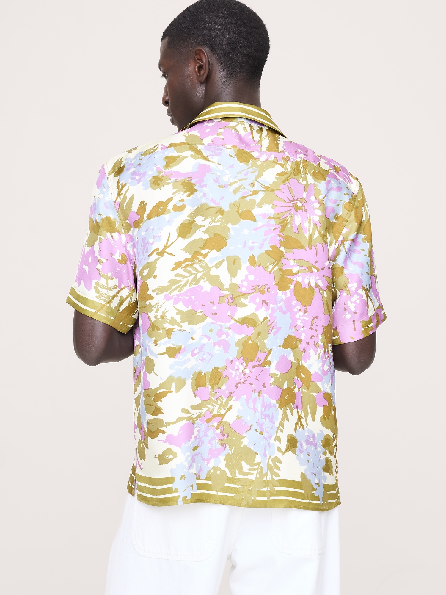 Image number 3 showing, Standard-Fit Silk Resort Shirt