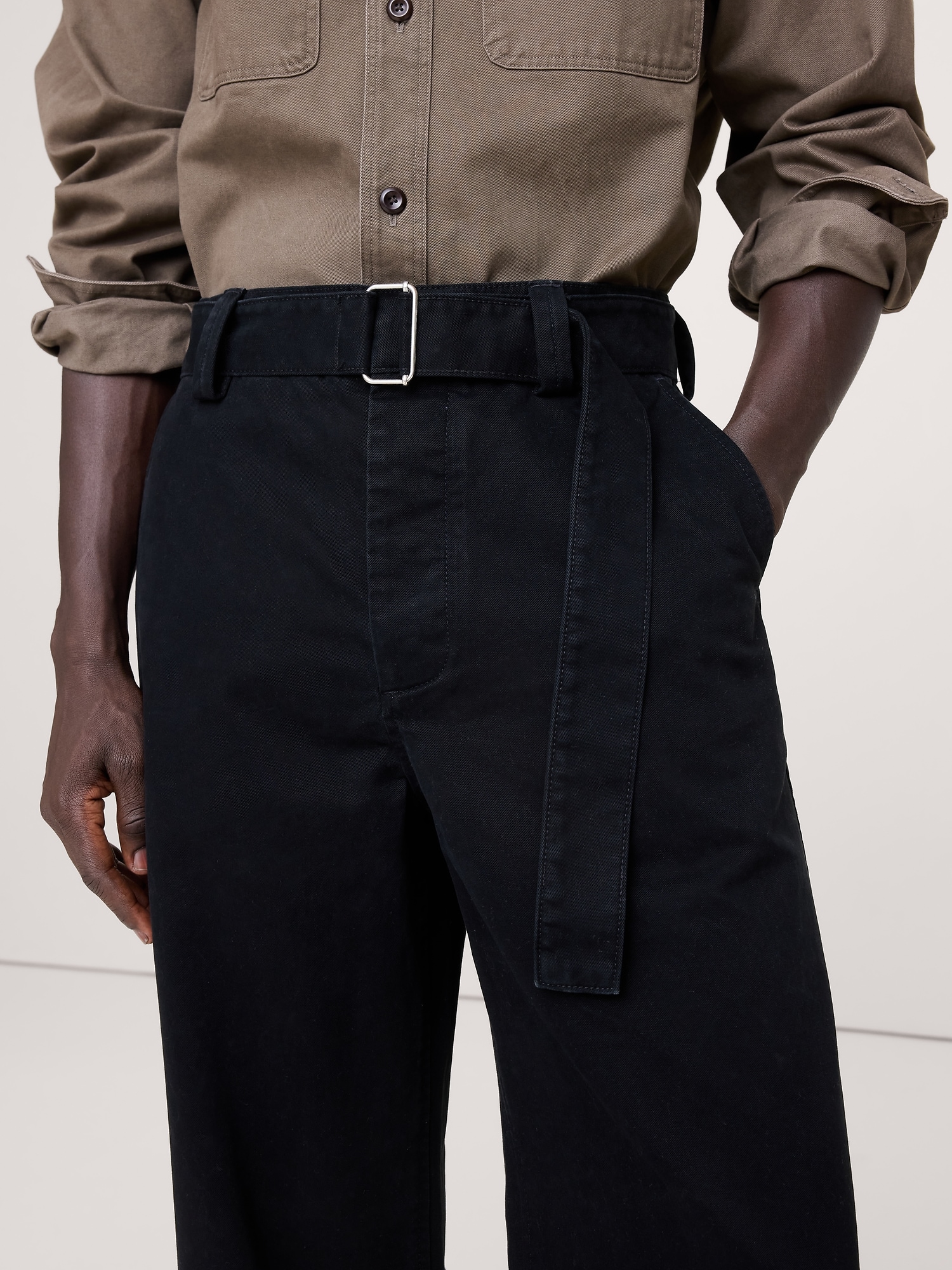 Image number 3 showing, Loose Belted Chino