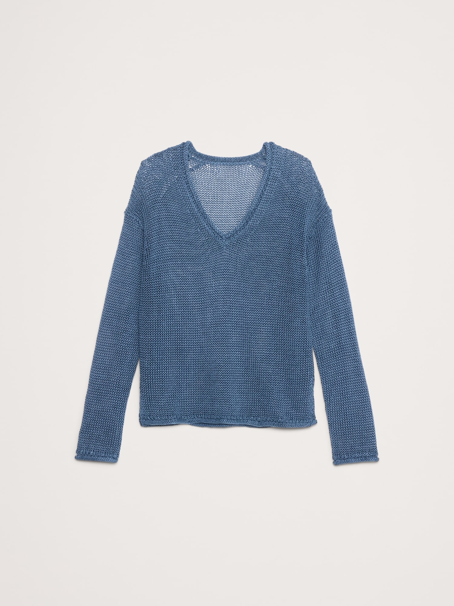 Image number 4 showing, Heirloom Linen V-Neck Sweater