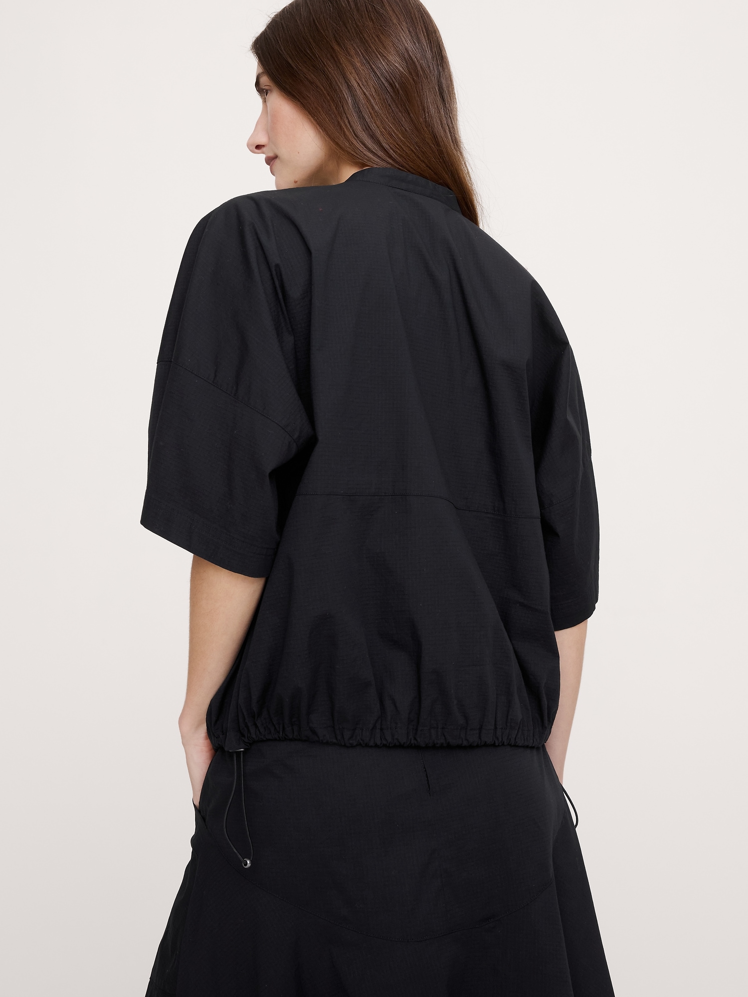 Image number 2 showing, Stretch-Cotton Puff-Sleeve Top