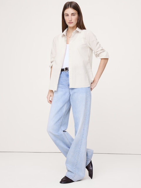 The Everyday Shirt in Cotton Seersucker