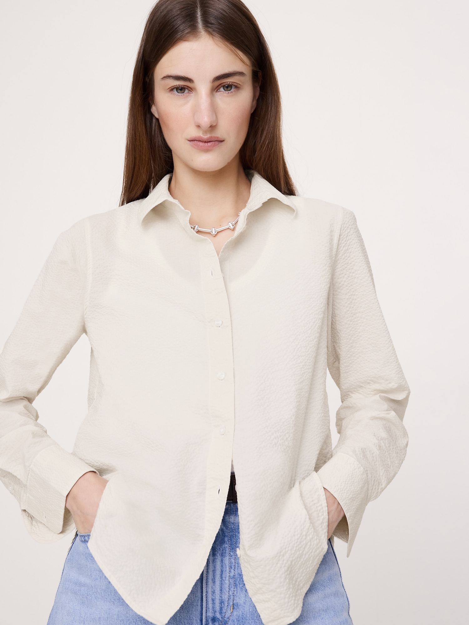 Image number 7 showing, The Everyday Shirt in Cotton Seersucker