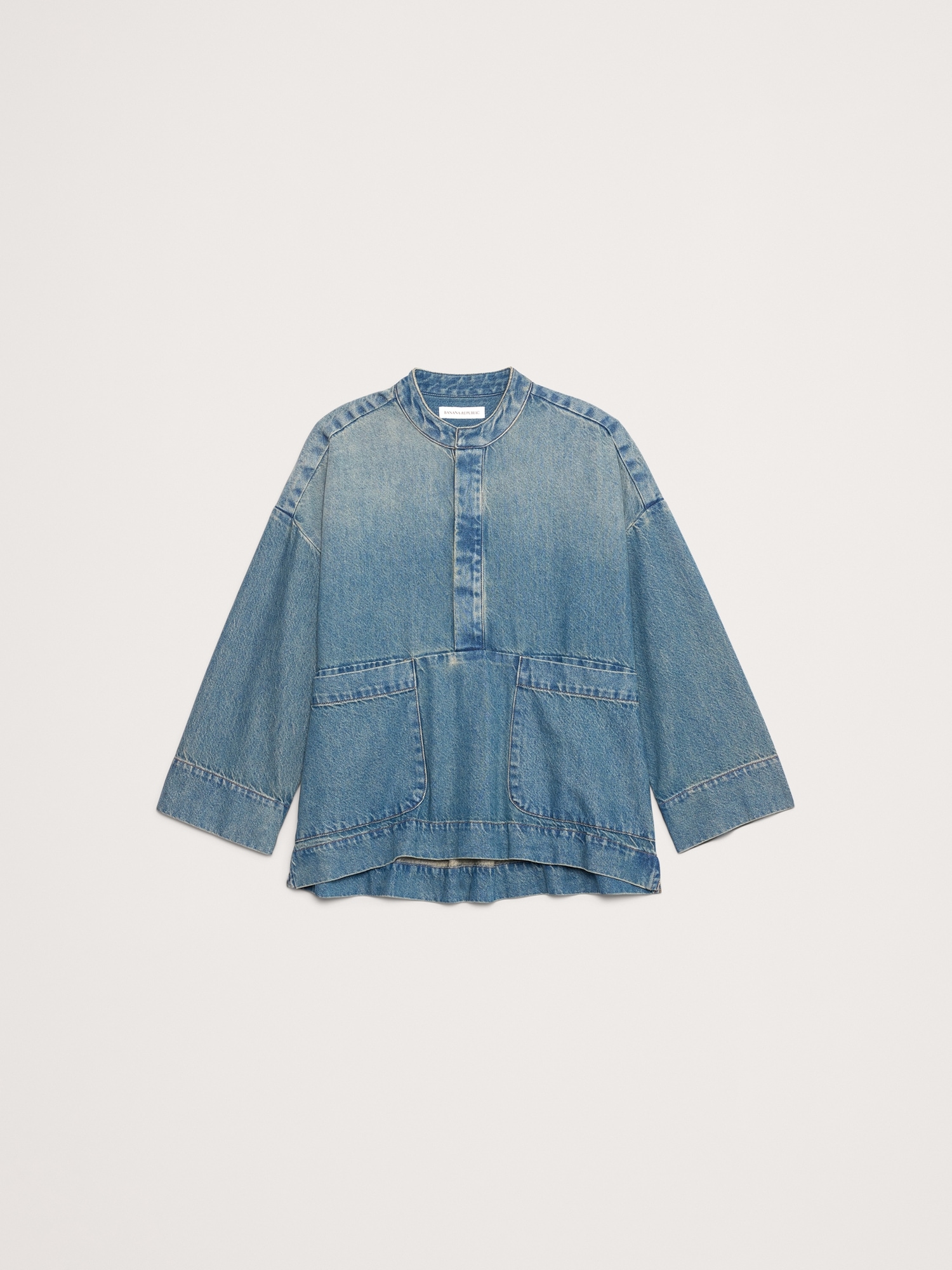 Image number 4 showing, Denim Popover Top