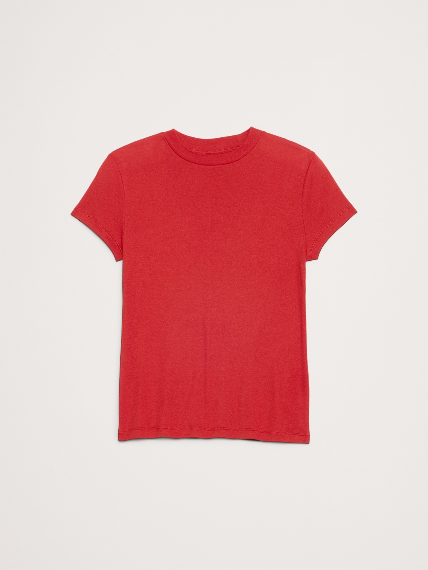 Image number 6 showing, Baby Rib Cotton Mock-Neck T-Shirt