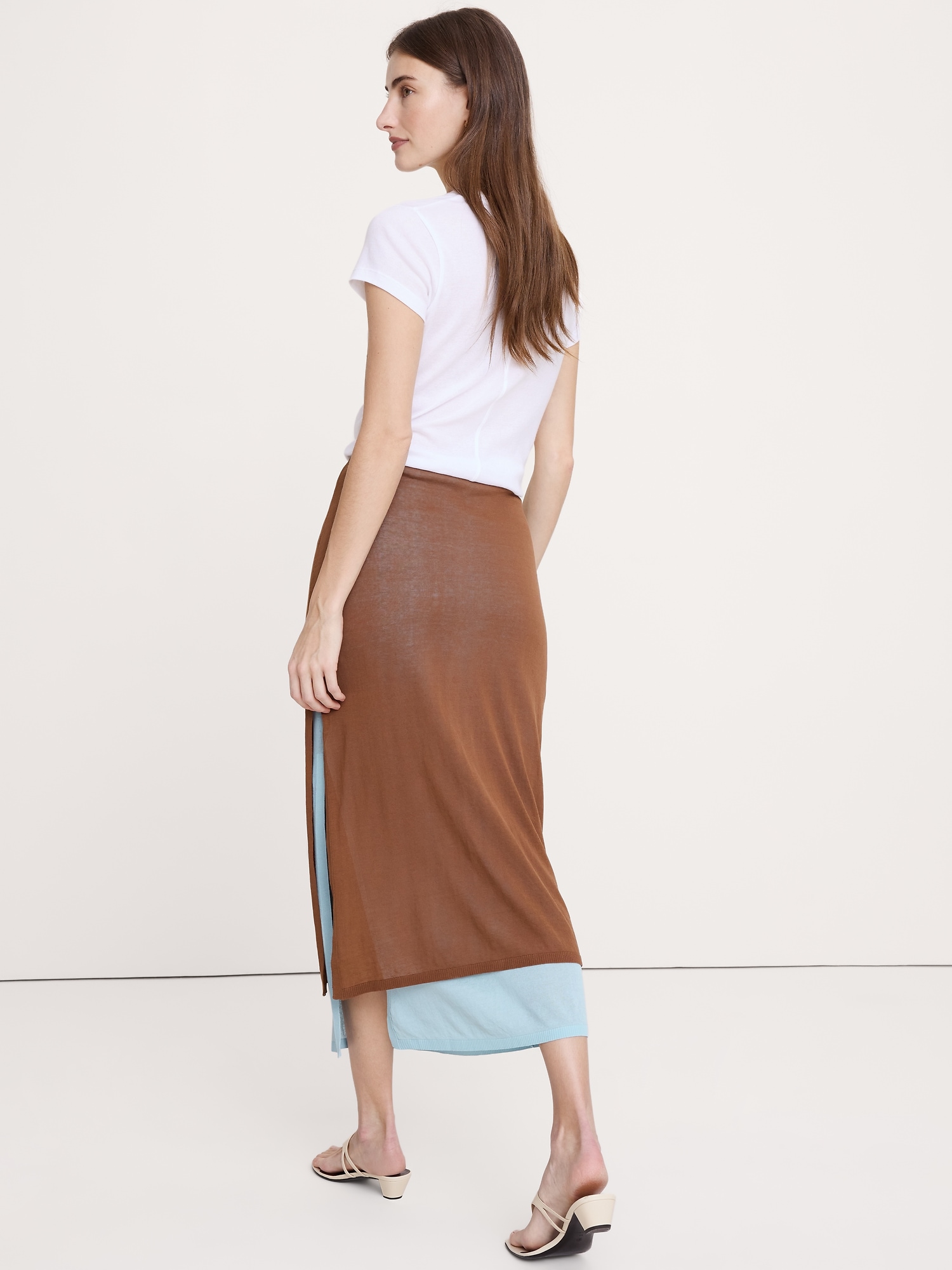 Image number 2 showing, Layered Ultra-Fine Cotton Maxi Skirt