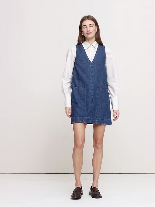 Banana Republic Women's Denim Shift Dress Medium Stone Wash Size S Banana Republic Women's Denim Shift Dress Medium Stone Wash Size S