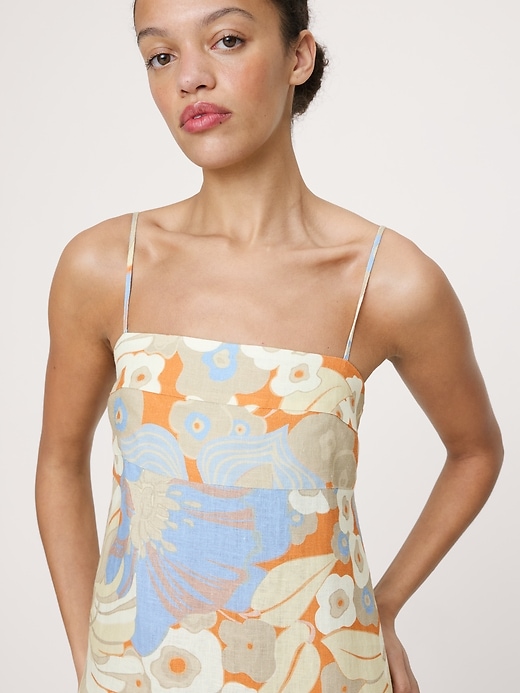 Strappy Linen Mini Dress