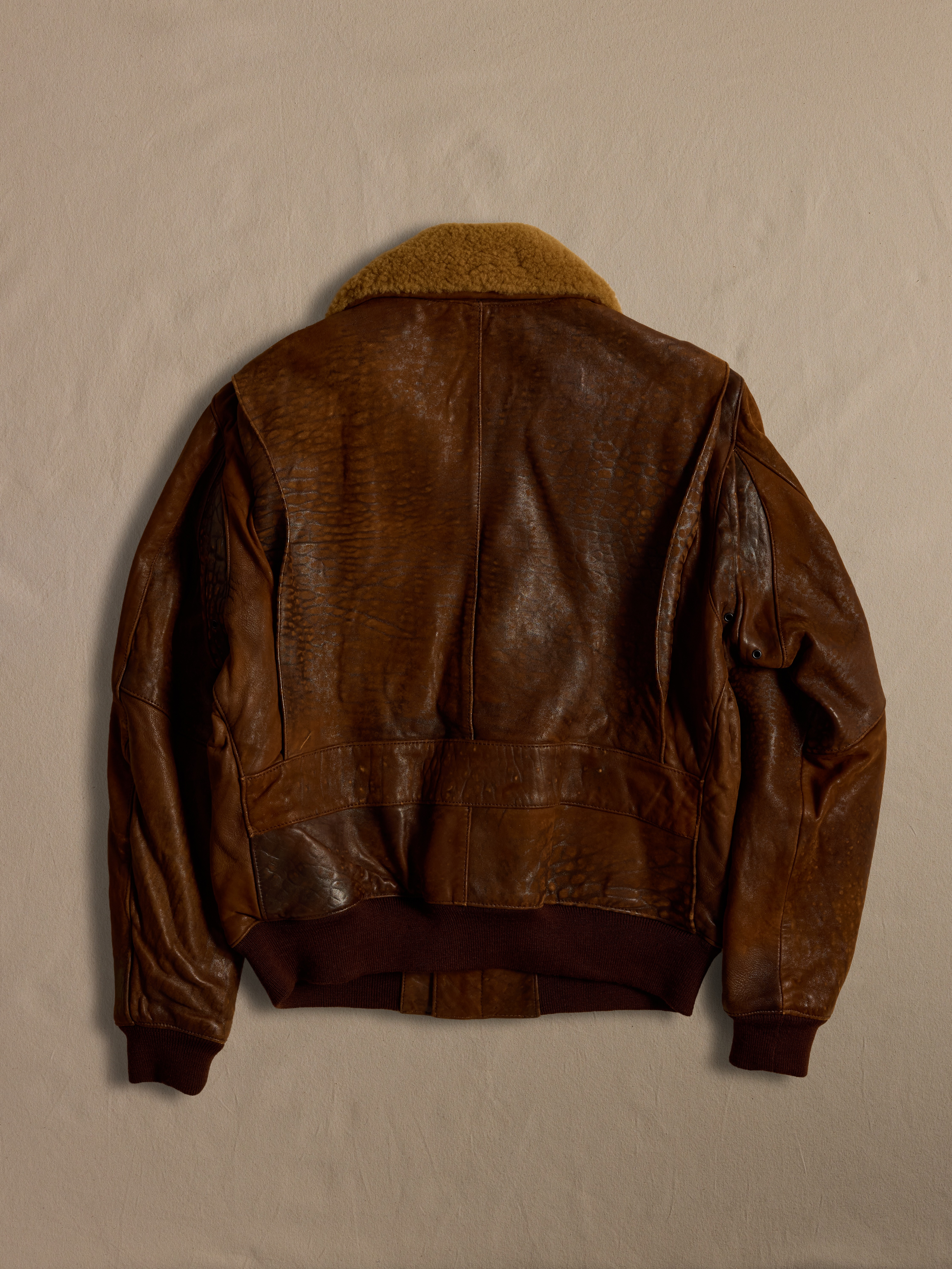 Archive Leather Flight Jacket with Shearling Collar size 44