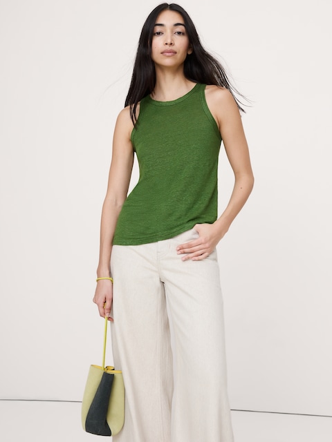 Linen Cutaway Tank