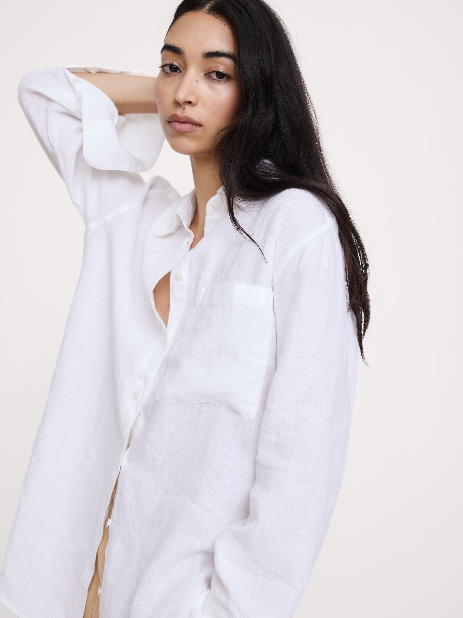 Image number 7 showing, The Oversized Linen Shirt