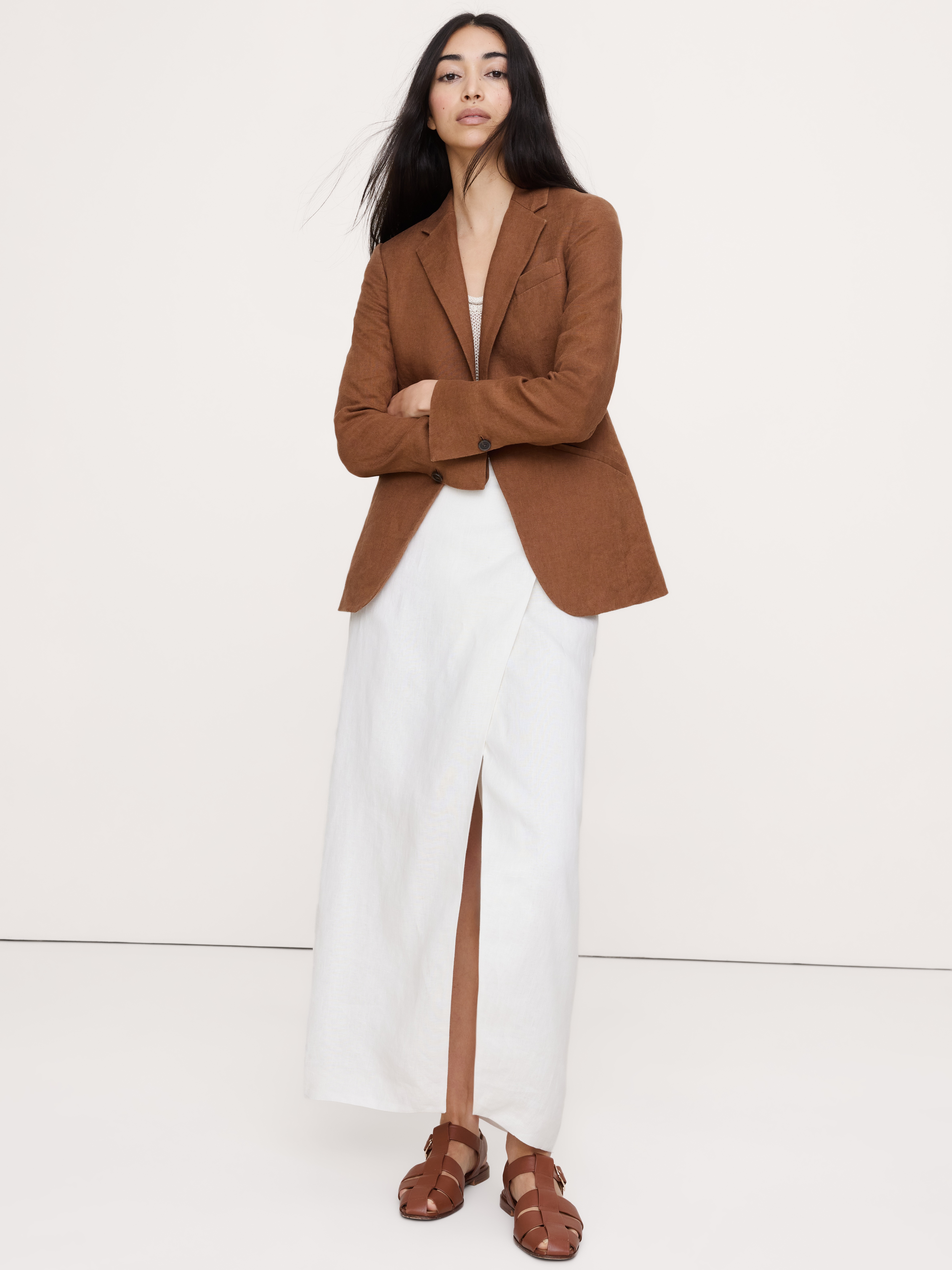Slim Linen Blazer