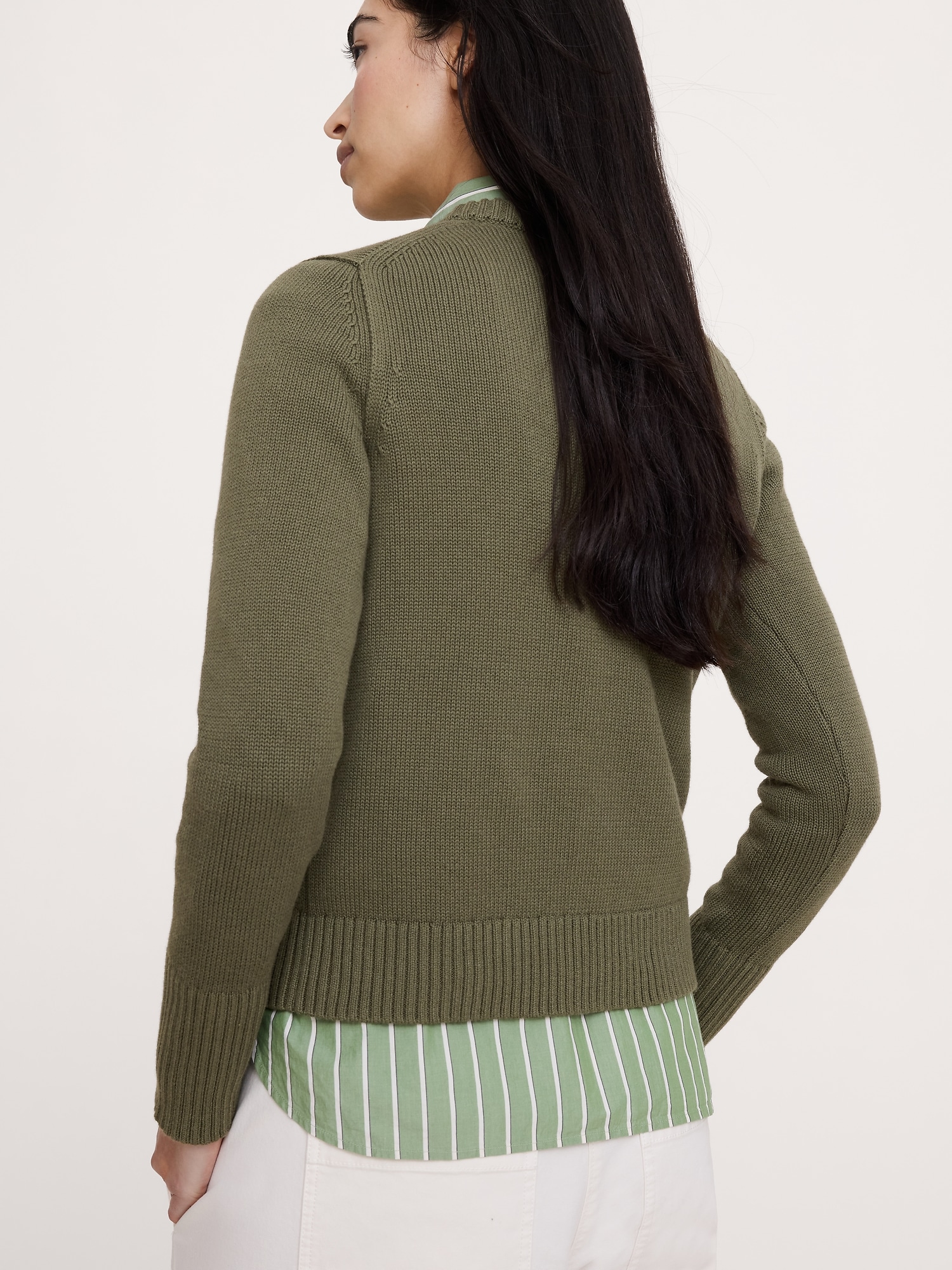 Image number 2 showing, Larkspur Cotton-Silk Crew-Neck Sweater