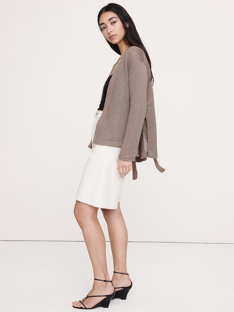 Heirloom Linen Wrap Cardigan
