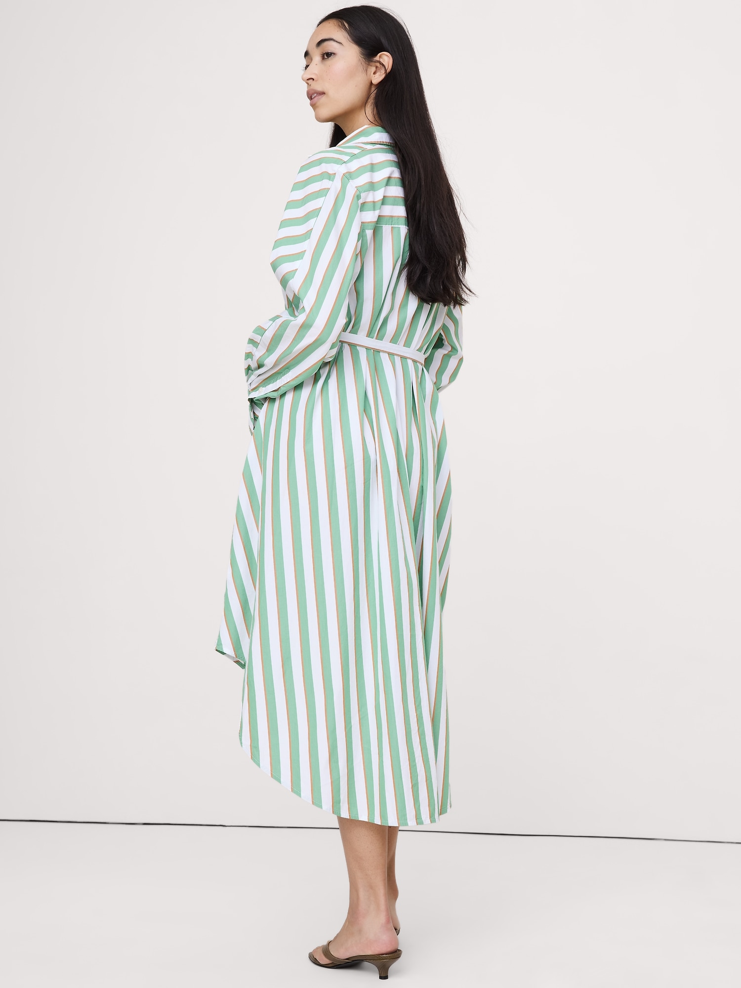 Image number 3 showing, Cotton Poplin Midi Shirt Dress