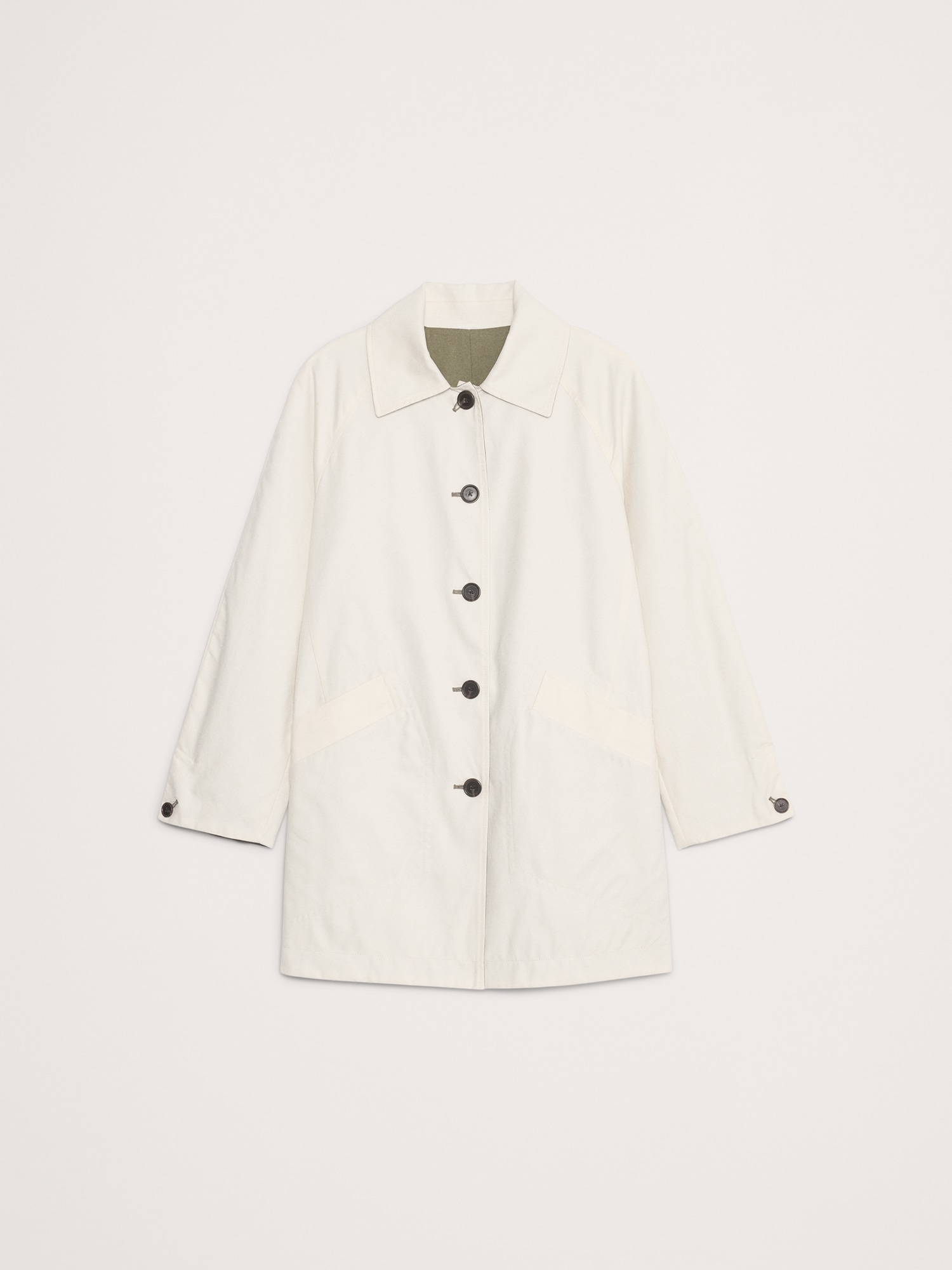 Image number 6 showing, Short Reversible Cotton Car Coat