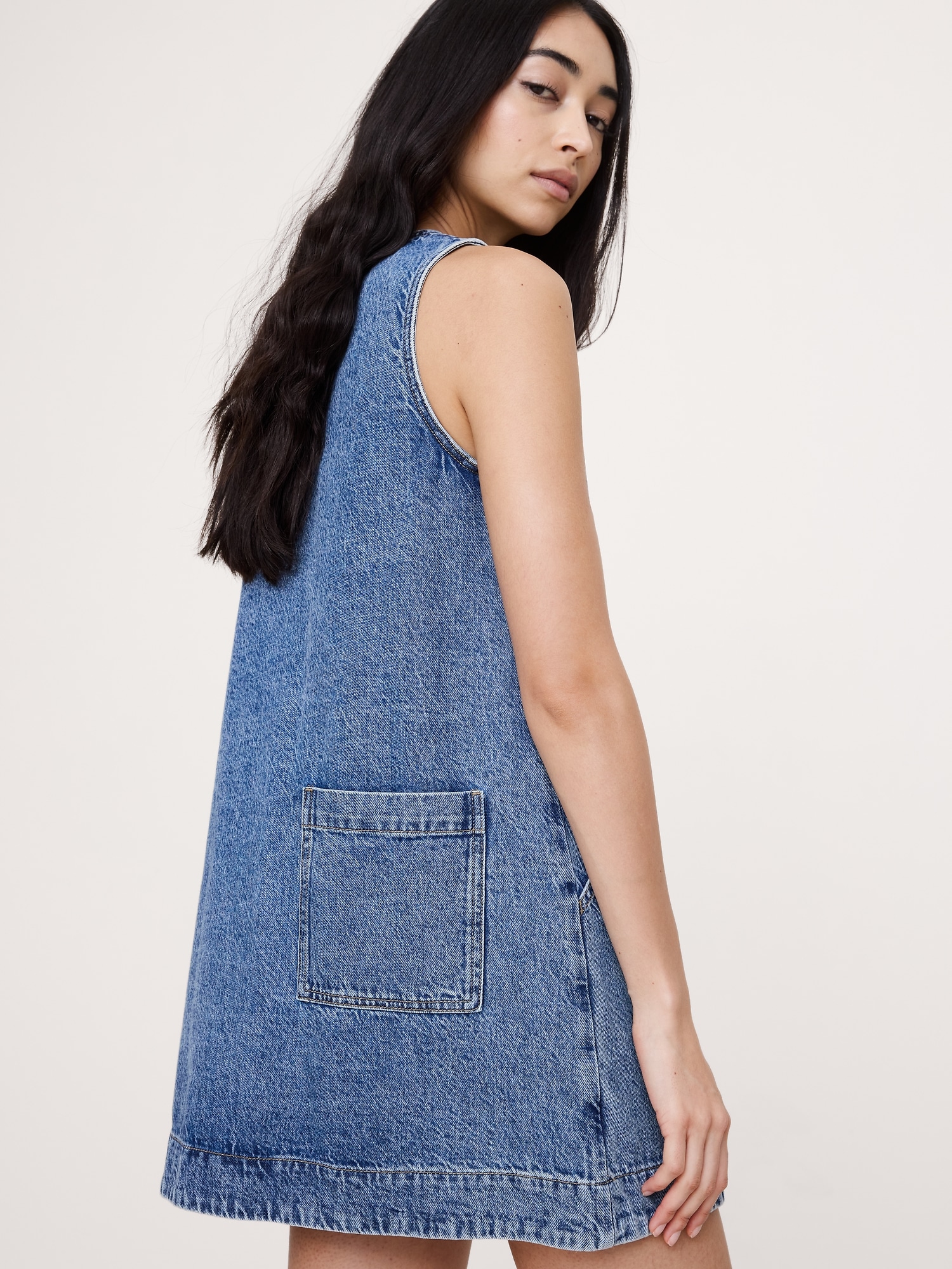 Image number 3 showing, Denim Shift Dress