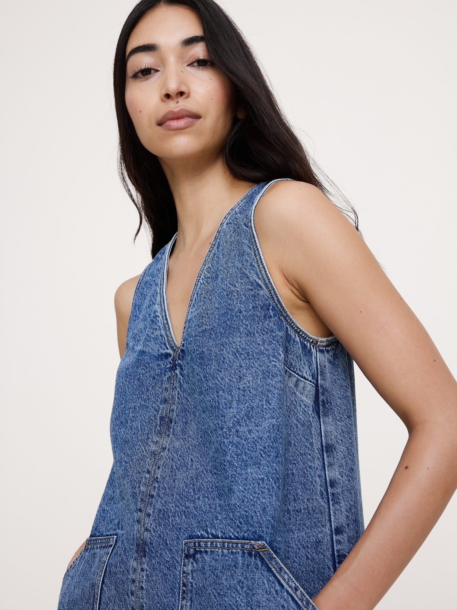 Image number 4 showing, Denim Shift Dress
