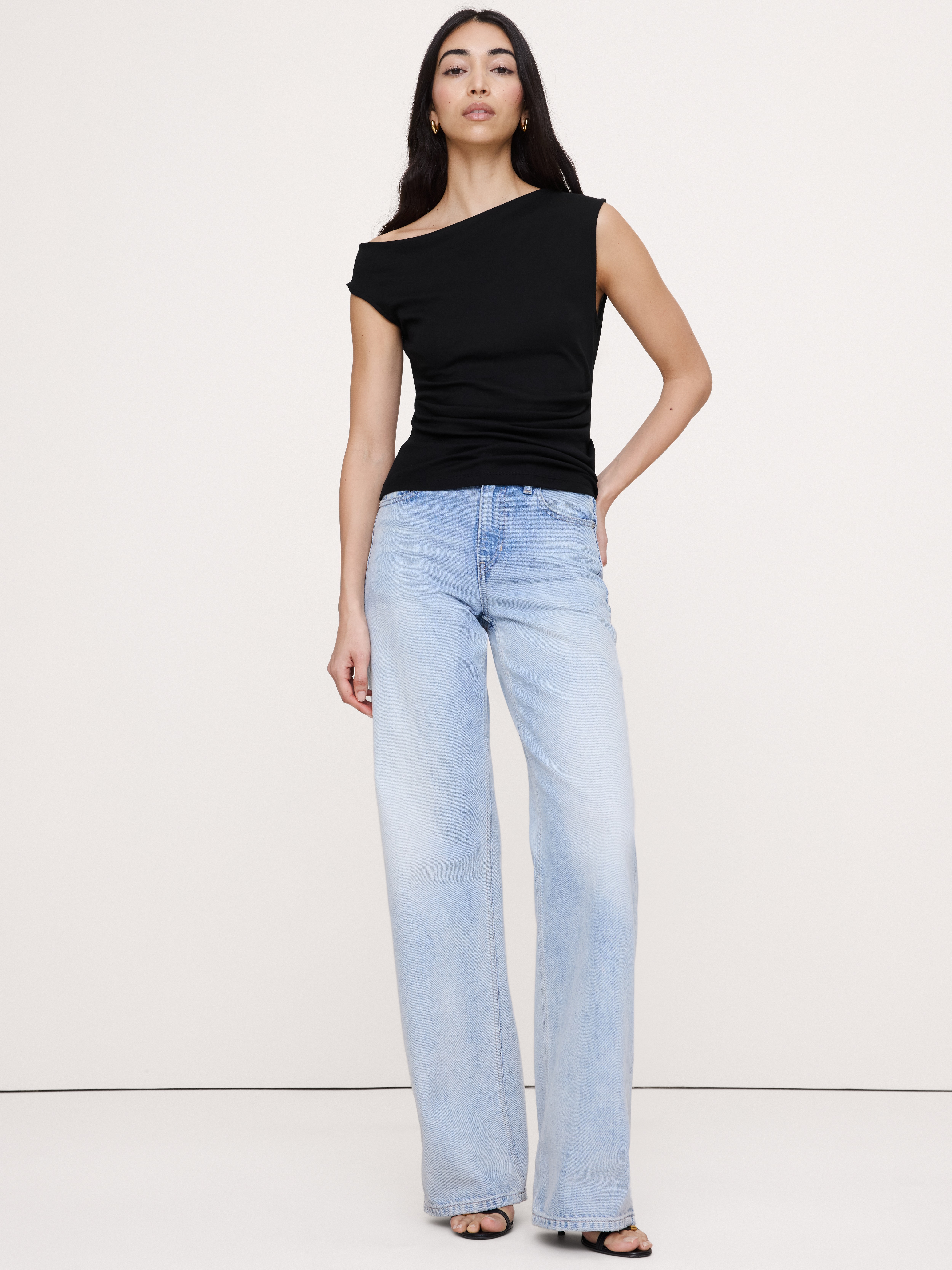 Airy Cotton Asymmetrical Tank