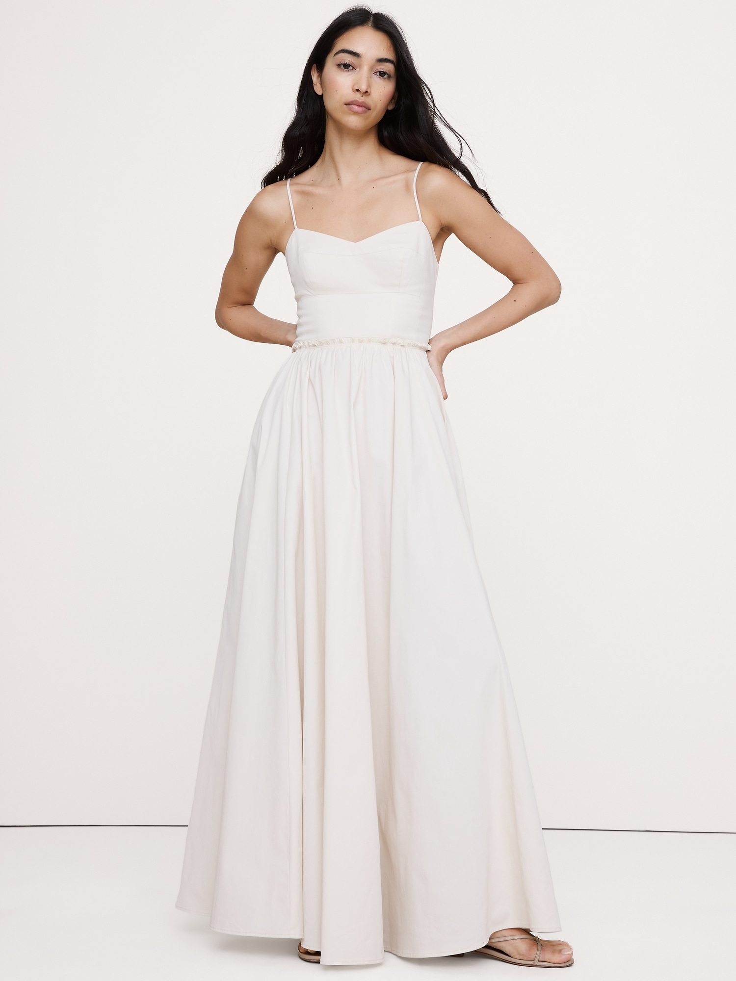 Soft Cotton Corset Maxi Dress