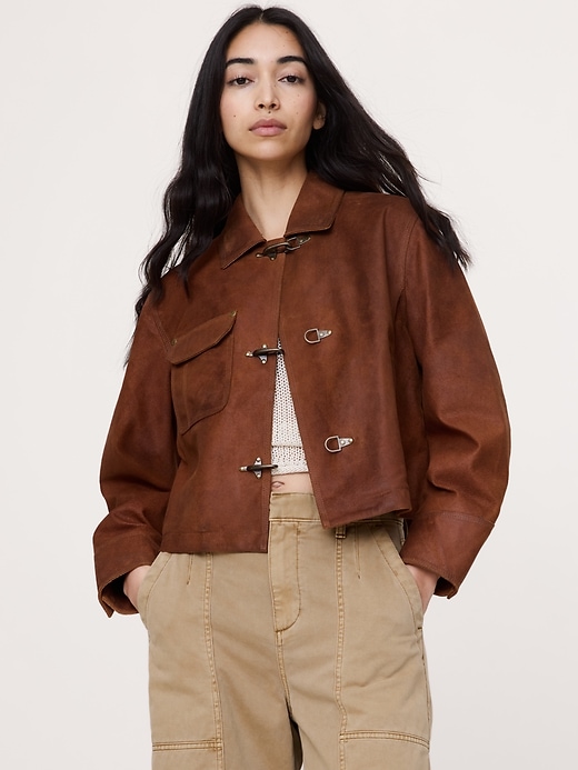 Textured Suede Jacket | Banana Republic