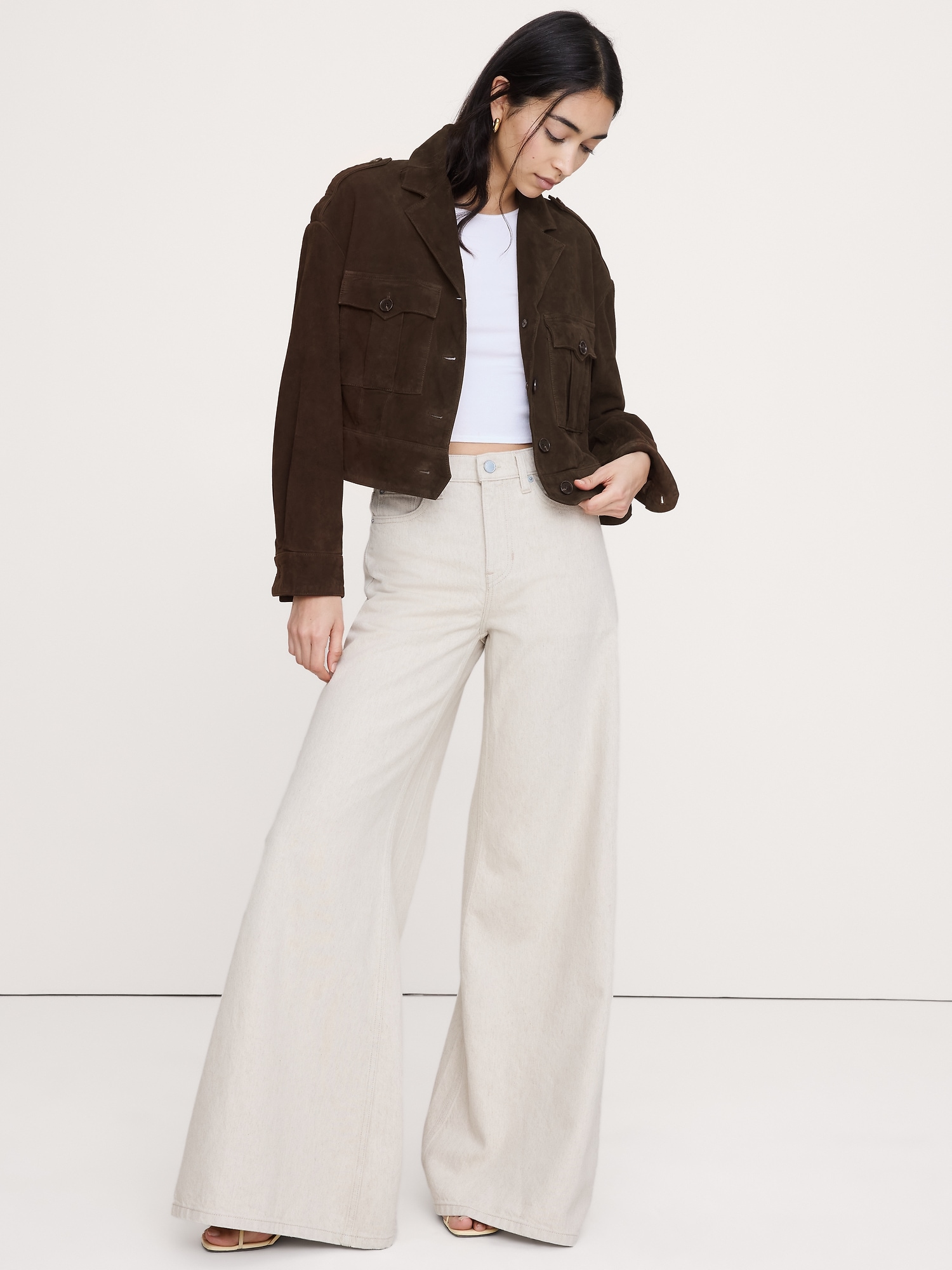 Image number 1 showing, Suede Double Pocket Jacket