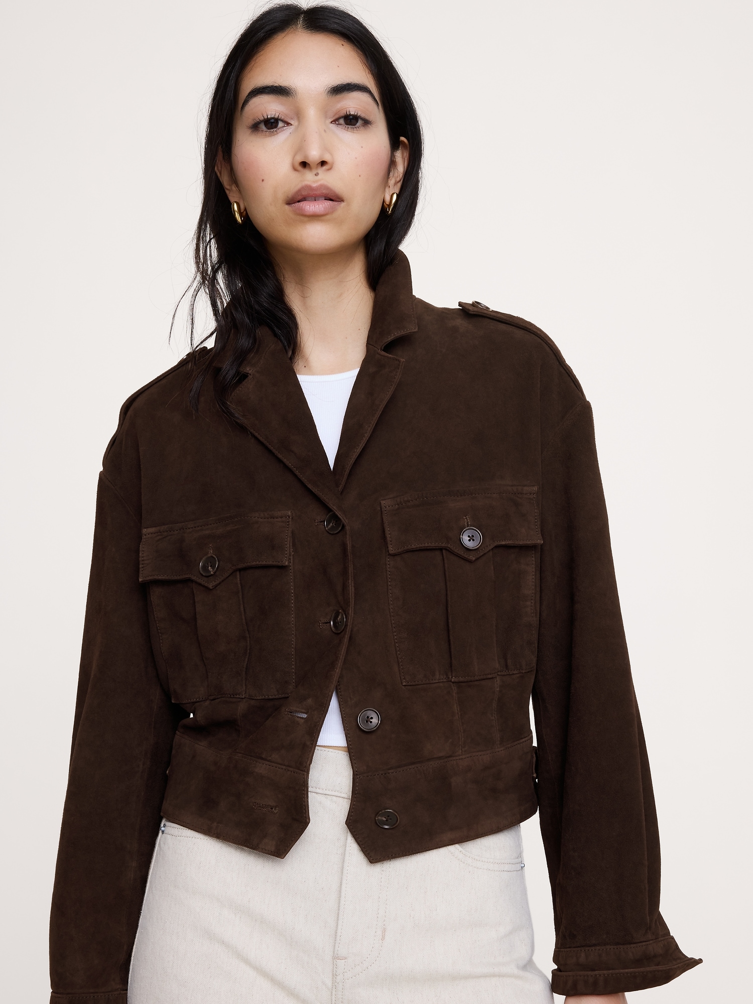 Image number 4 showing, Suede Double Pocket Jacket