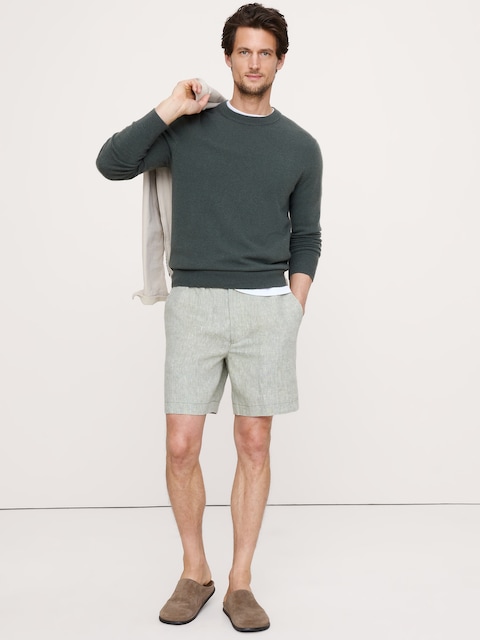 7" Linen Pull-On Short