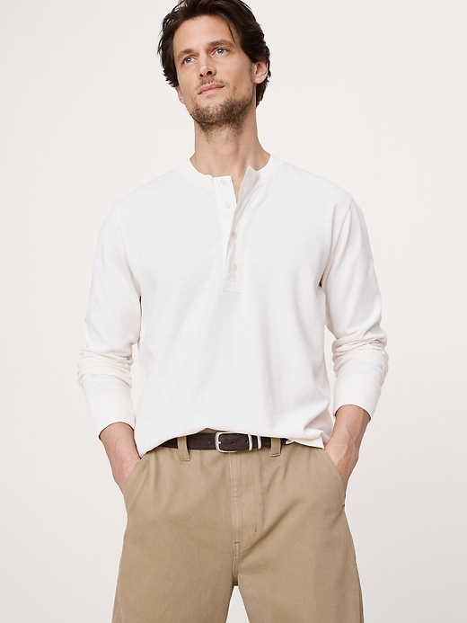 Heritage Cotton Slub Henley T-Shirt