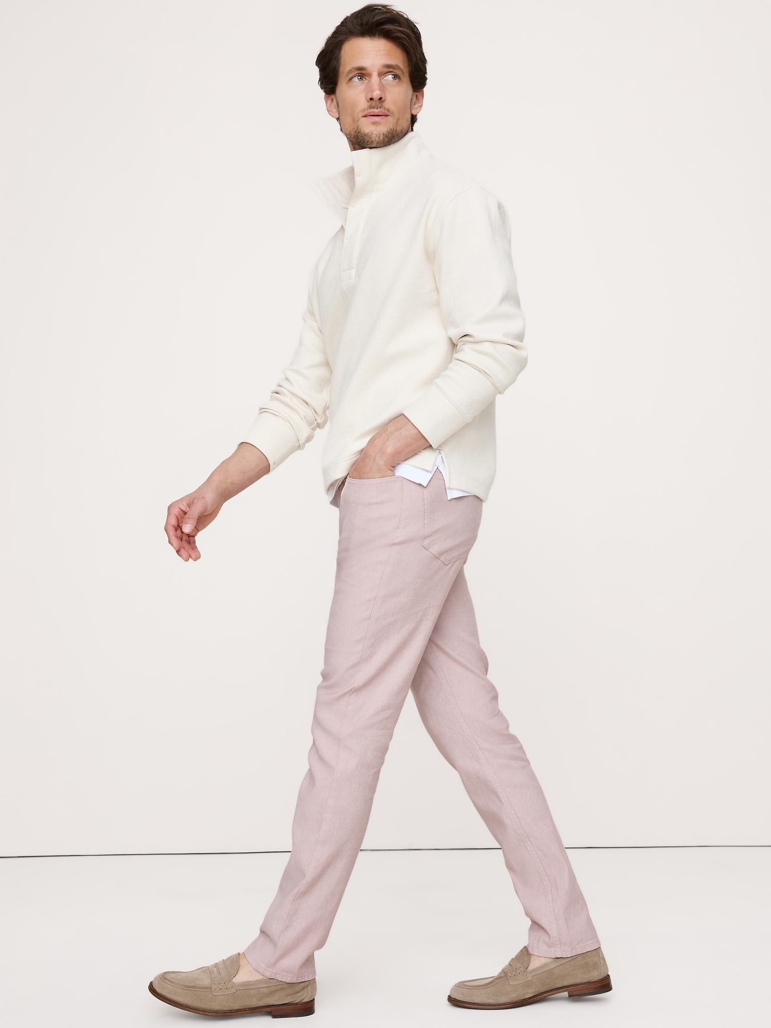 Image number 3 showing, Slim Linen-Cotton Traveler Pant