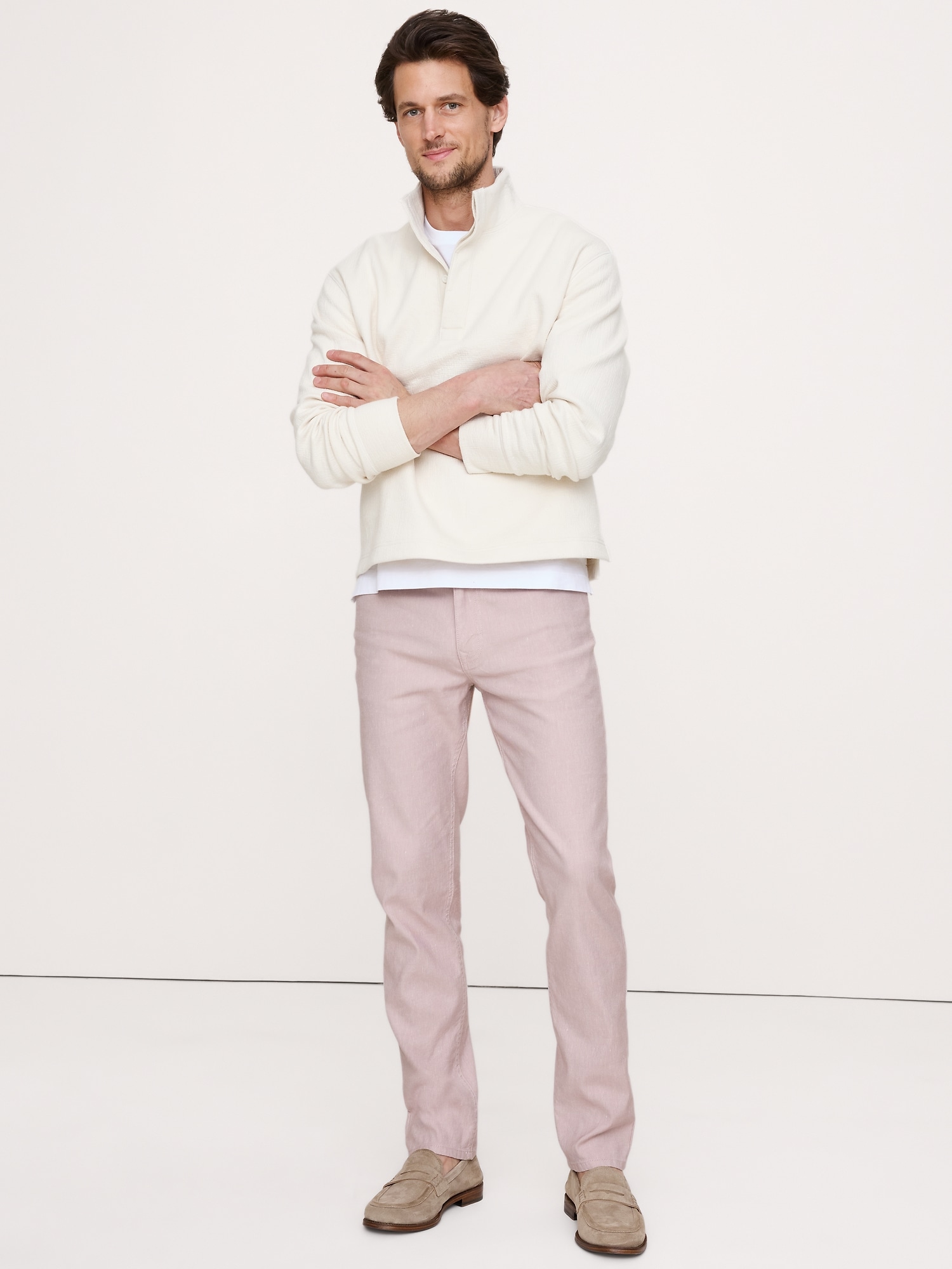 Slim Linen-Cotton Traveler Pant