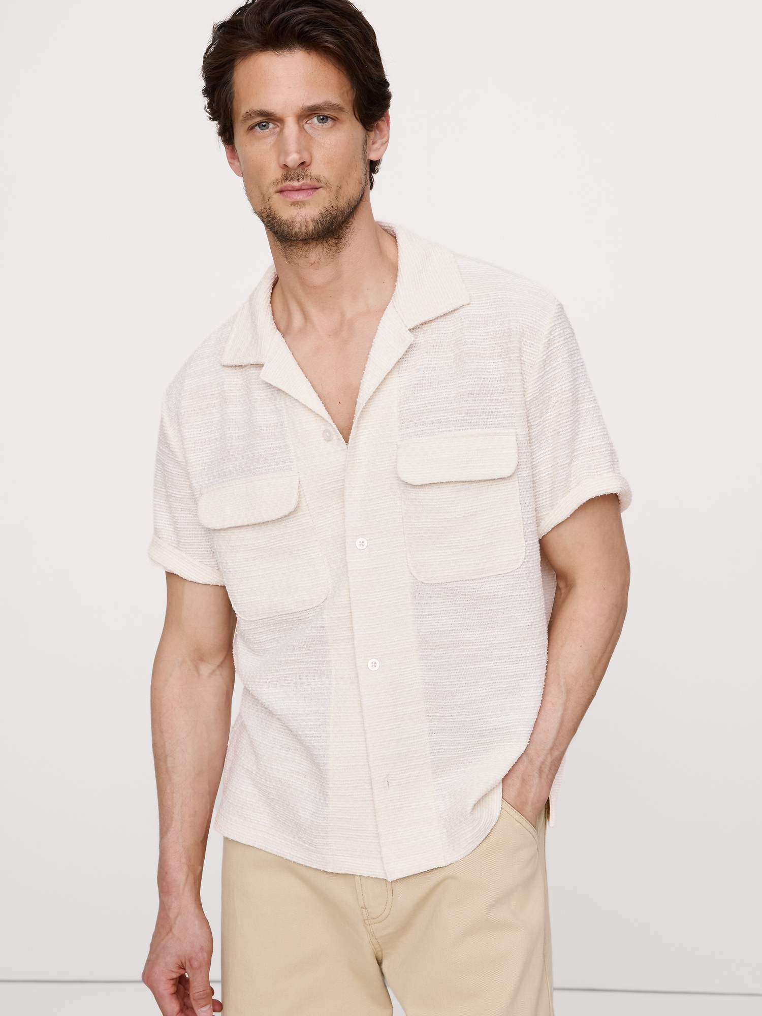 Image number 1 showing, Textured Knit Resort Shirt