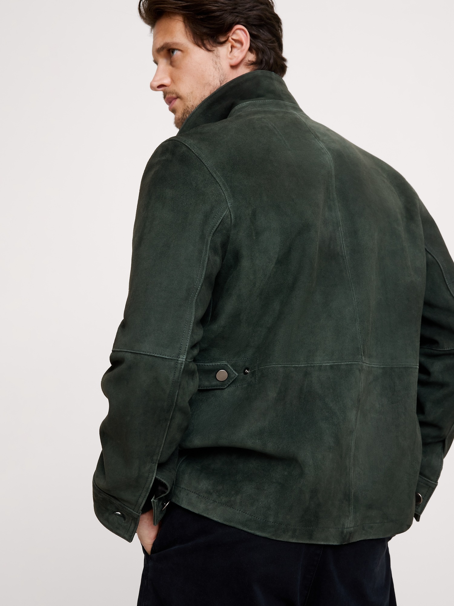 Мужская куртка Banana Republic Suede Field, цвет: Сосновый — фото 2