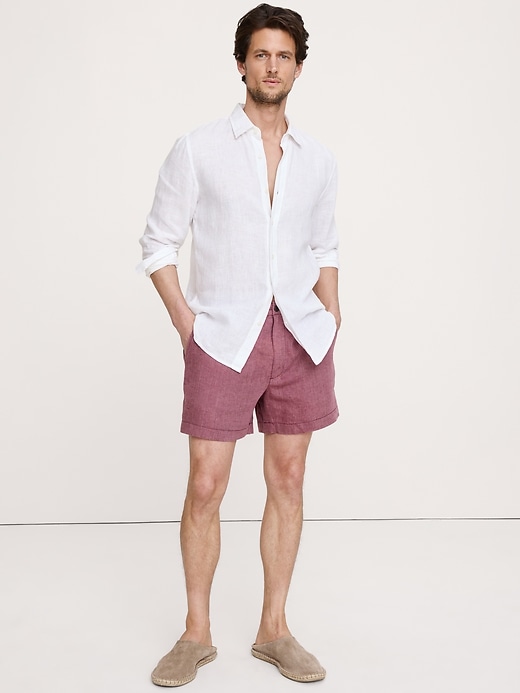 Banana Republic — 5" Linen Pull-On Short