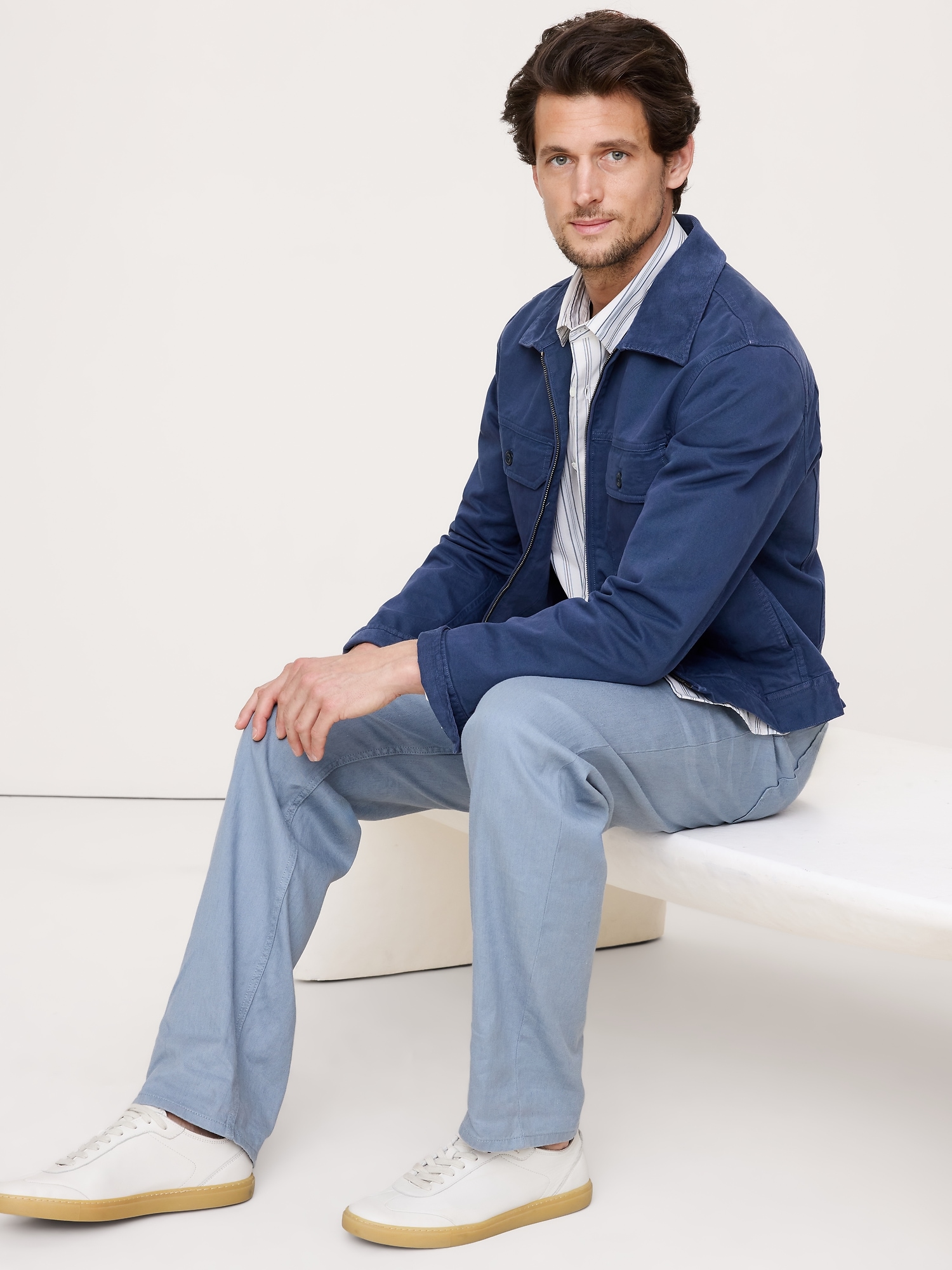 Image number 3 showing, Straight Linen-Cotton Traveler Pant