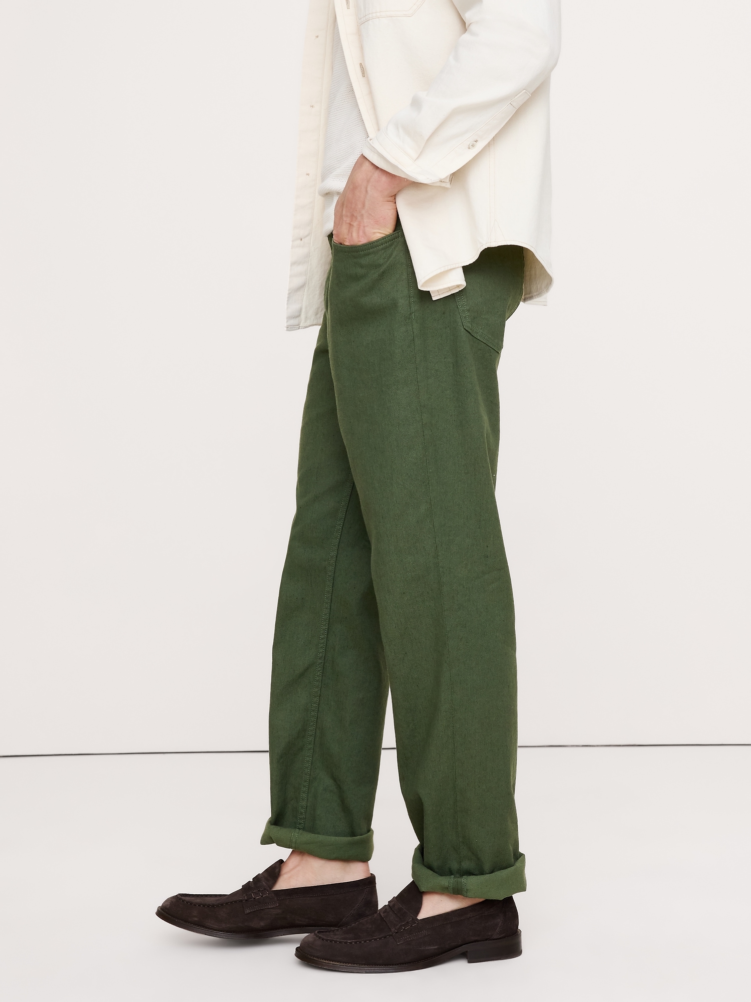 Image number 3 showing, Straight Linen-Cotton Traveler Pant