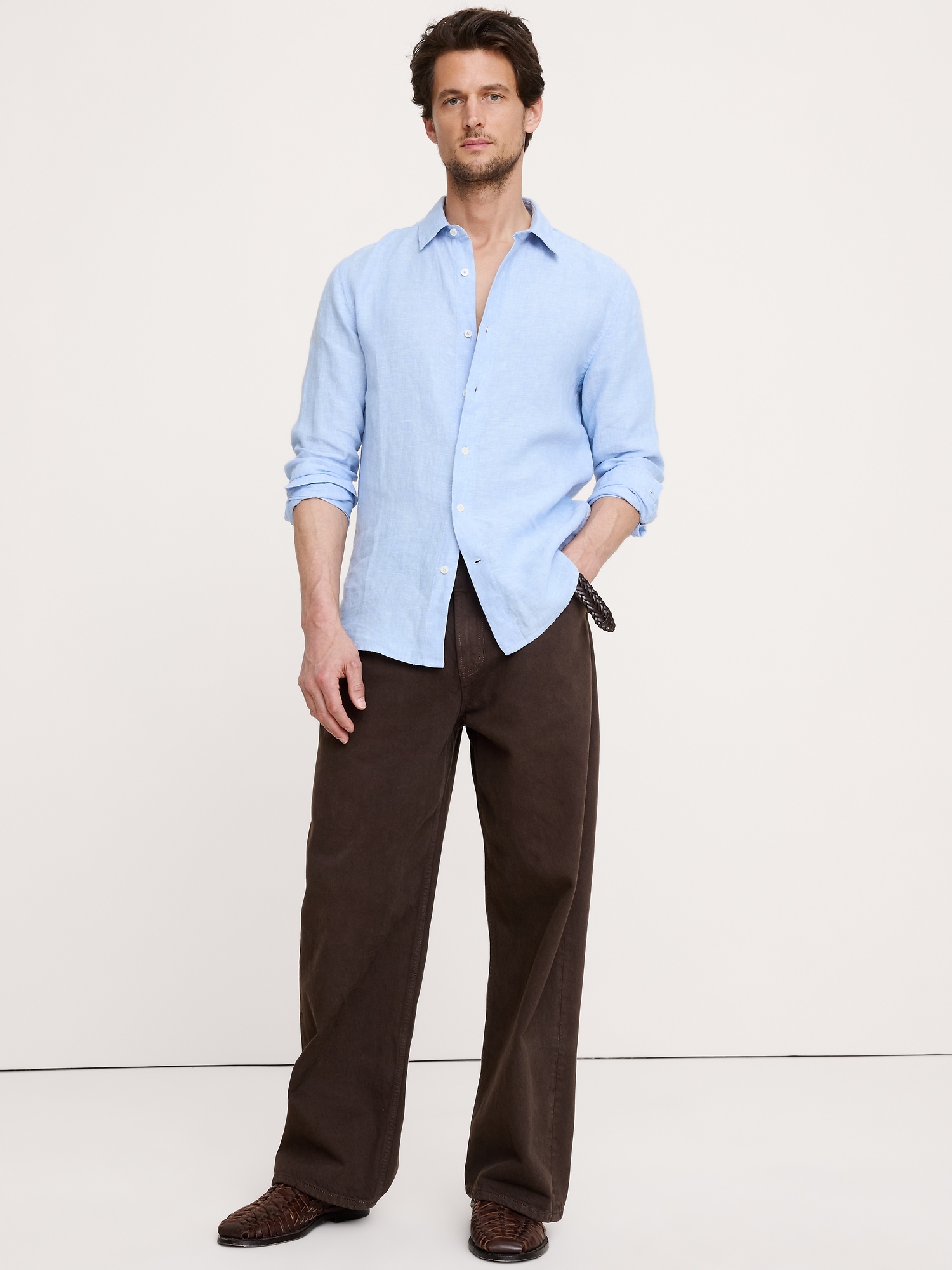 Slim-Fit Linen Shirt