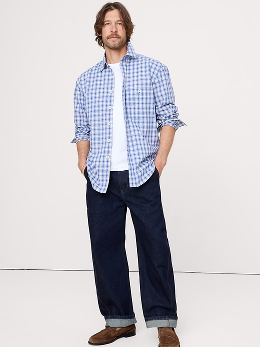 Relaxed-Fit Washed Cotton Poplin Shirt
