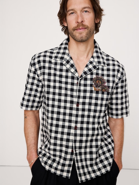 Relaxed-Fit Embroidered Cotton Resort Shirt