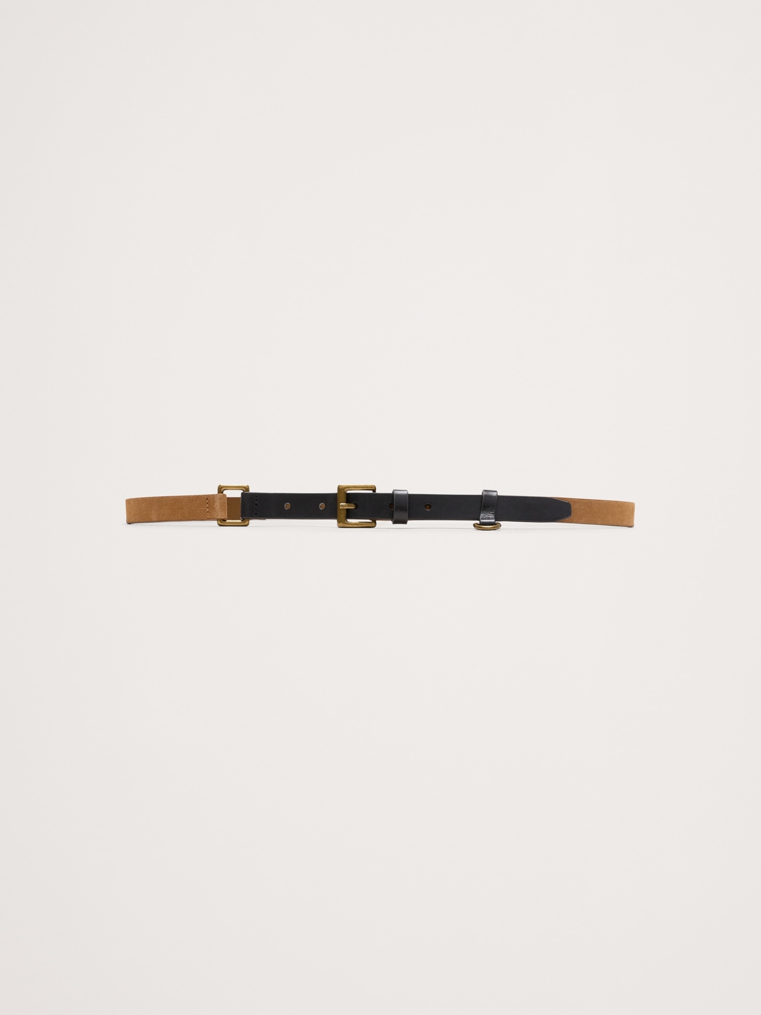 Image number 2 showing, Two-Tone Leather Skinny Utility Belt