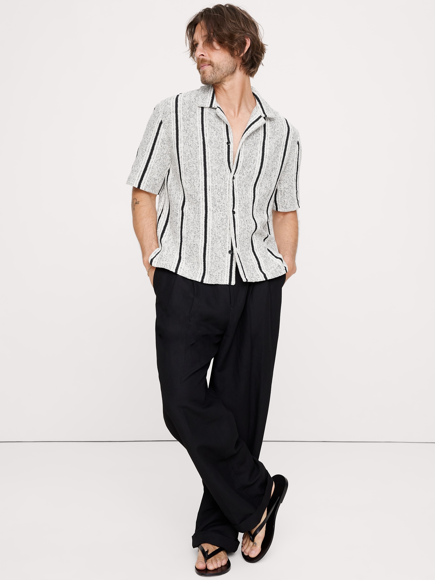 Relaxed-Fit Striped Resort Shirt