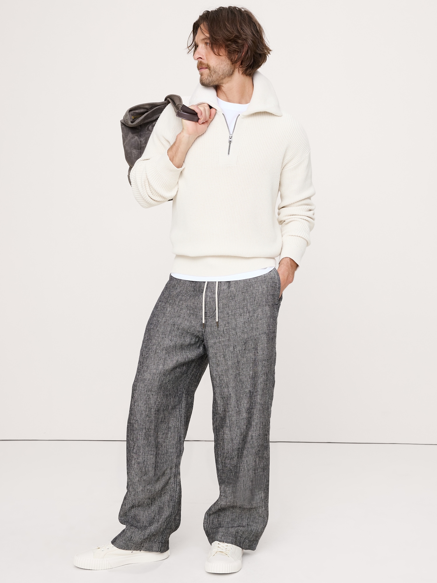 Relaxed Linen Pull-on Beach Pant