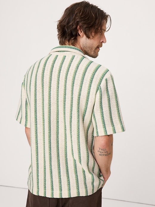 Stripe Knit Resort Shirt | Banana Republic