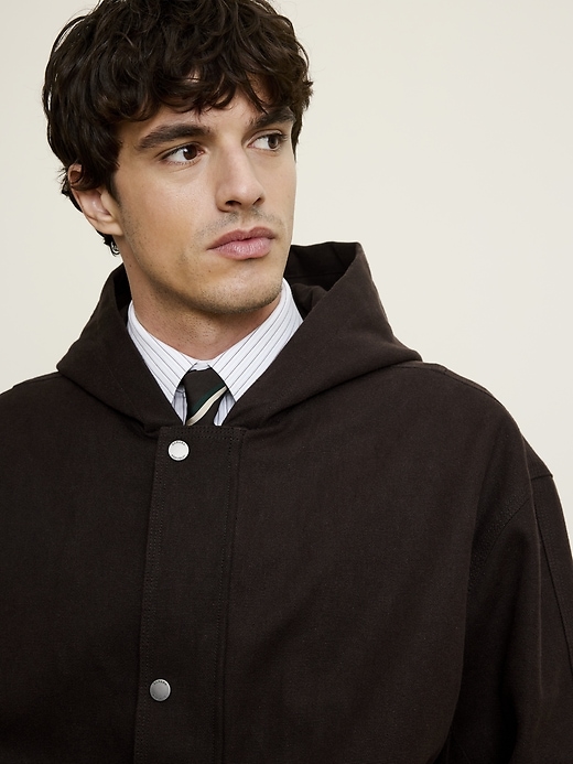 Hemp-Cotton Canvas Insulated Bomber Jacket | Banana Republic